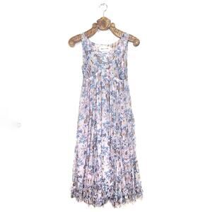 Sweetface Silk Plunge Neck Midi Dress Fairycore Whimsical Floral 4